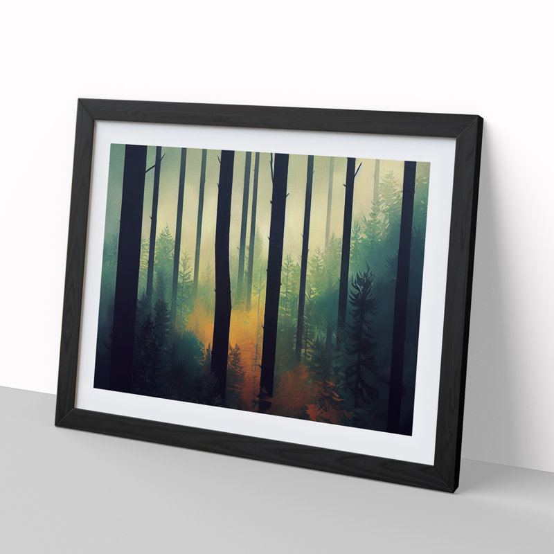 Glorious Forest - Framed Print, Black, 46cm H x 64cm W x 2cm D