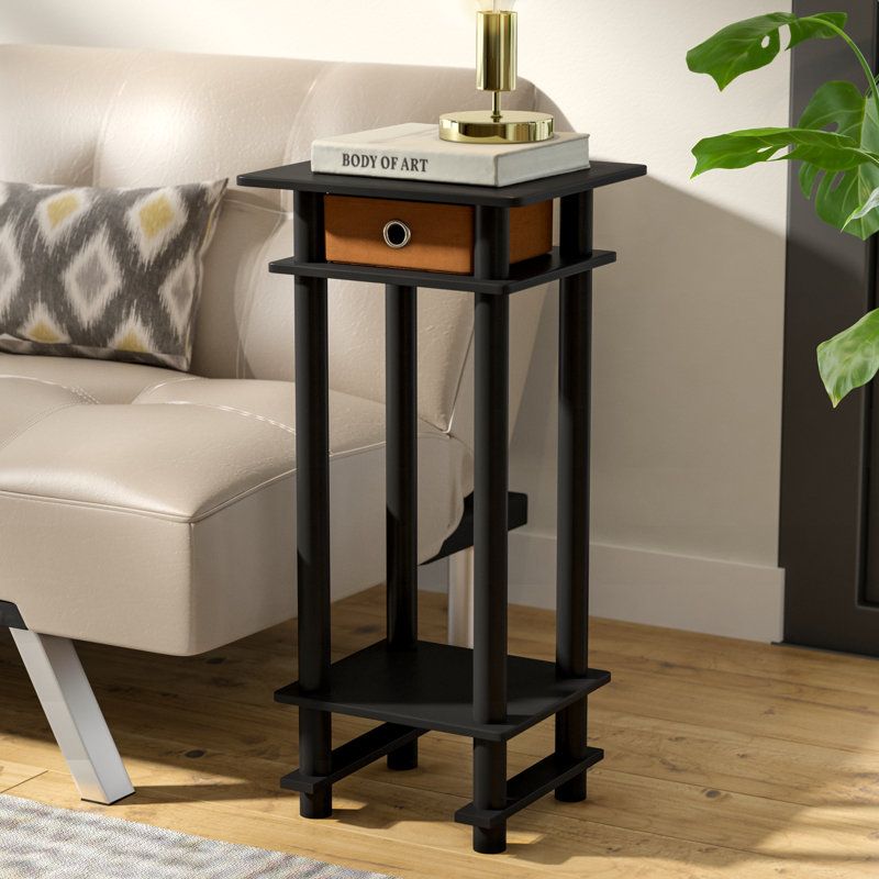 Table de bout avec rangement Asid, Espresso / Brun