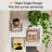 66.9" H Corner Bookcase With 5-Tier Shelf And 2 Drawers, L-Shaped Corner Storage Shelf Bookshelf-1133680017