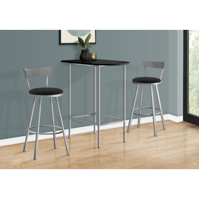 Carland Home Bar, Bar Table, Bar Height, Pub, 36" Rectangular, Small, Kitchen, Metal, Brown Marble Look