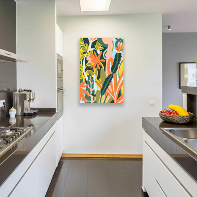 «Cactus Flower» par Megan Gallagher, art mural en verre acrylique