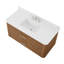Ensemble de meuble-lavabo mural simple 48 po en noyer grillé Francesca-134514816-134514813