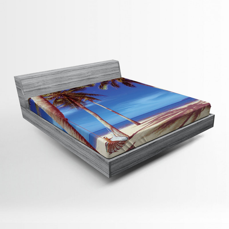 Beach Microfiber Fitted Sheet, Full Fitted Sheet