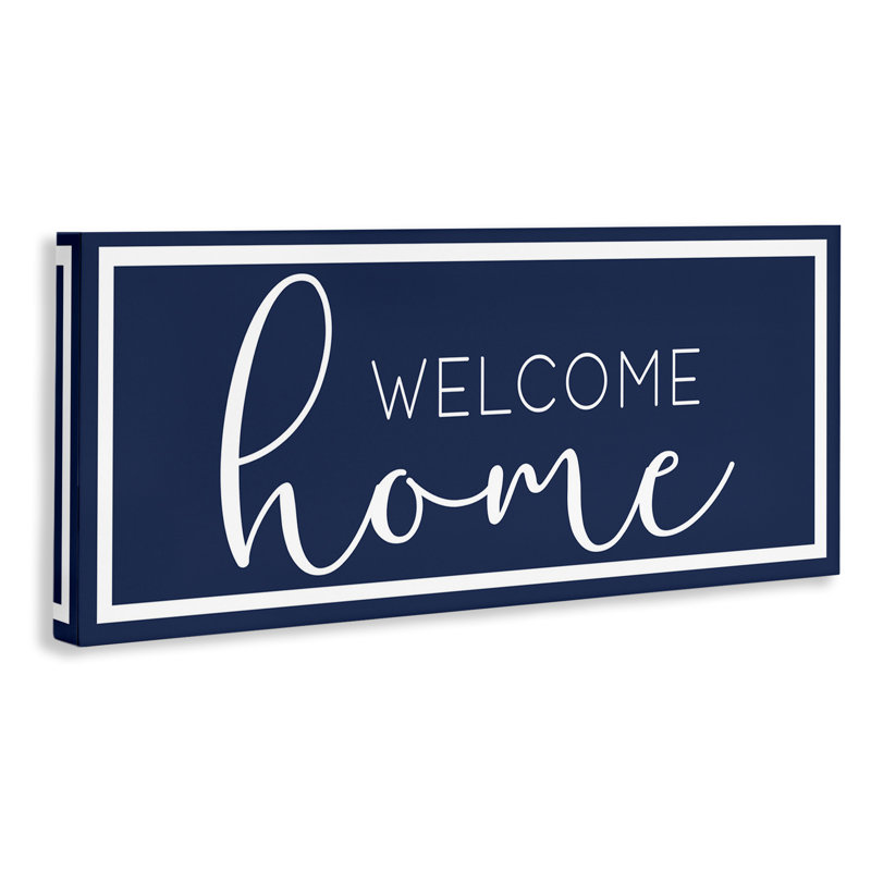 «Welcome on Blue», art mural sur toile par SD Graphics Studio, H 10 po x l 24 po