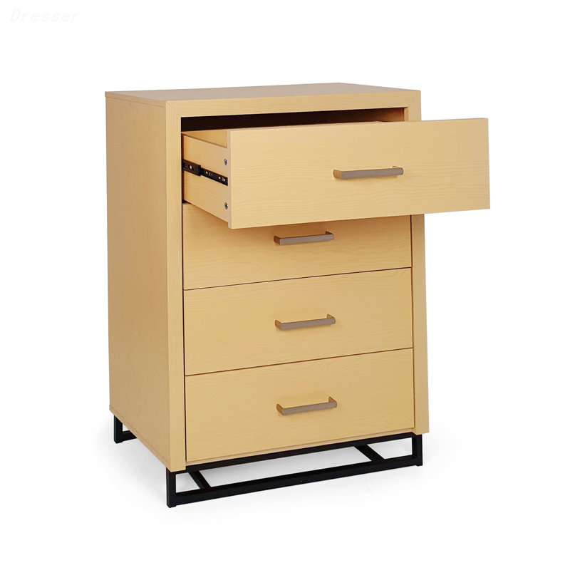 Commode 4 tiroirs l 31,15 po Courtnee, Noyer / noir