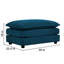 Canapé modulaire en bois massif en chenille bleue - Stable Comfort Comfortable L