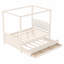 Lit plateforme avec tête de lit tapissier, lit gigogne simple, 3 tiroirs, auvent Princess, rangement et assemblage facile-222793672-222793677