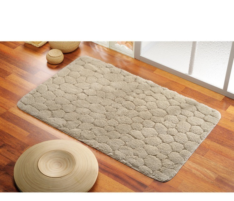 Klimt Cotton Blend Non-Slip Bath Rug, Blue