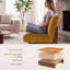 Fauteuil d'appoint moderne, fauteuil lounge rembourré avec base en bois massif, chaise d'appoint pour salon-2017794705