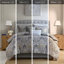 Housse de couette 5 pièces en coton gris pour très grand lit avec literie pour la chambre à coucher avec coussins décoratifs-120478383