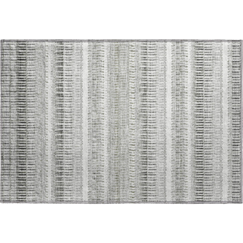 Premium Machine Washable Cerrito AMF589 Ivory Rug, Rectangle 1'8" x 2'6"