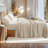 Natural Linen Cotton Bed Sheets Set，Deep Pocket- 4 Pcs-93647382-93647380