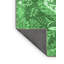 Tapis oriental en laine / polyester tissé à la machine Oldow - vert / ivoire / gris-888141113