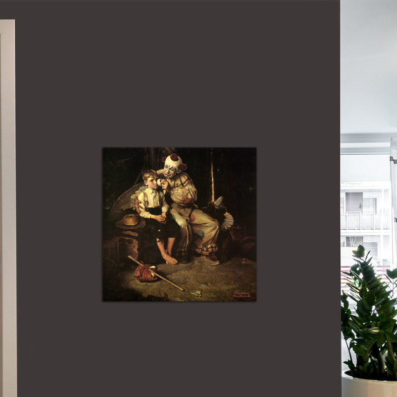 Reproduction d’art sur toile tendue, "the inversion the matiny garçon and)" par norman rockwell, H 12 po x l 12 po x P 1,5 po