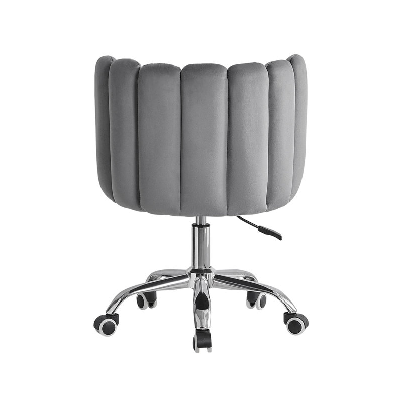 Picariello Velvet Office Chair, Grey