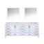 Meuble-lavabo double l 84 po x P 22 po et miroirs 34 po.-255265298-196450959