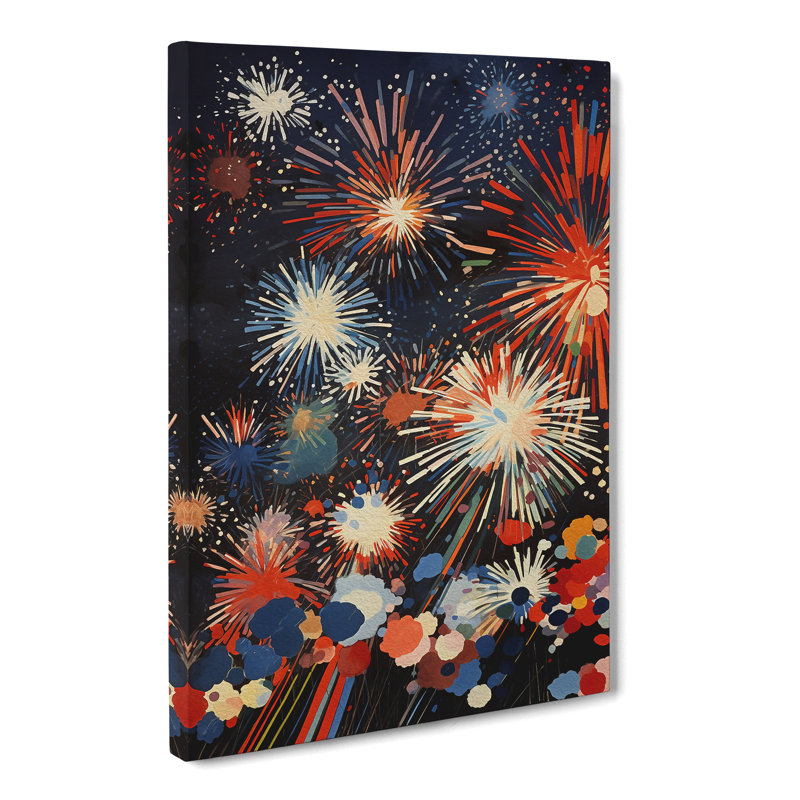 Fireworks Dadaism - Wrapped Canvas, 60cm H x 40cm W x 3cm D
