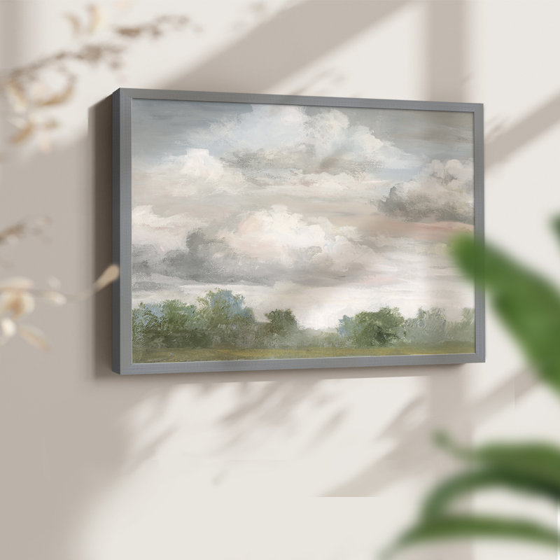 Pastel Monring Sky -Framed Print - Restickable, Gris, H 11 po x l 14 po