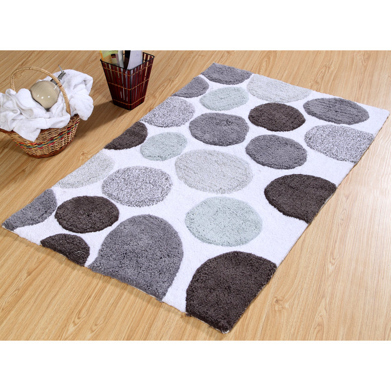 Tapis pour salle de bain Yarger, 34 po x 21 po, gris