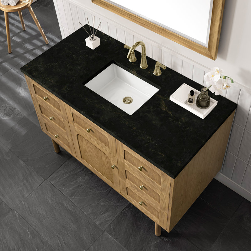 Laurent 48'' W Single Vanity, Light Natural Oak, Phantome Eclos, 8" Widespread