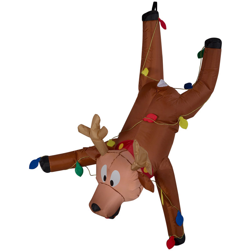 Gutter Hanging Reindeer Inflatable