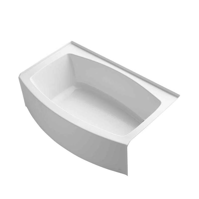 Expanse 60" x 38" Soaking Bathtub, White, Right