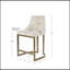 26"H Upholstered Counter Stool With Metal Base