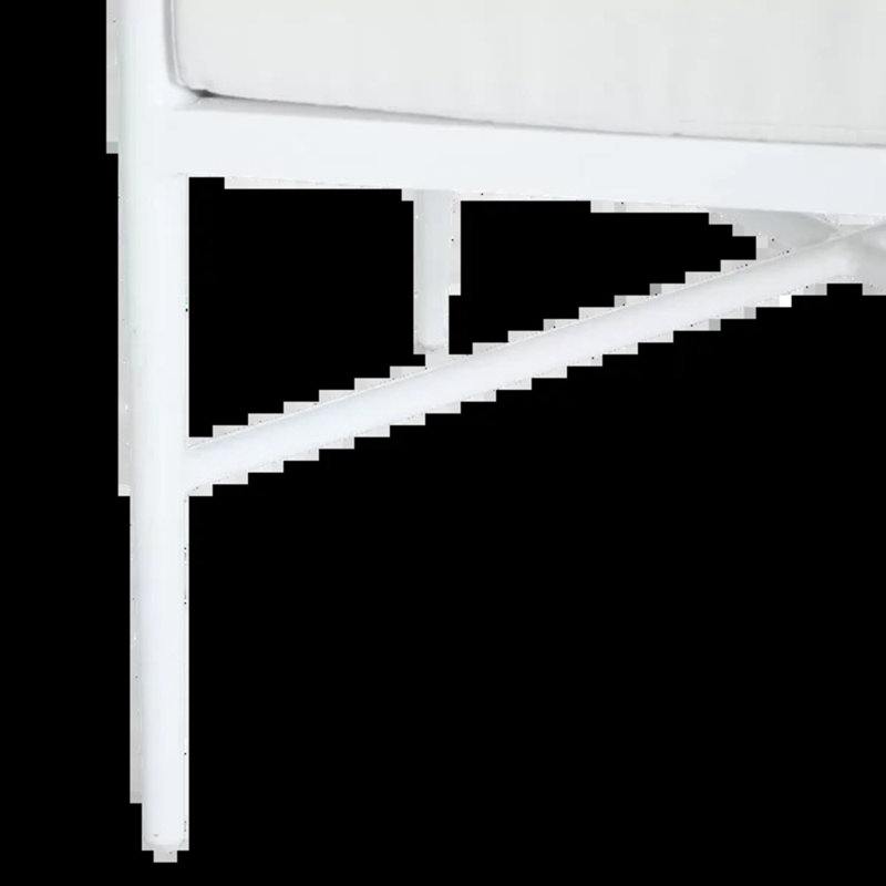 Canapé d'extérieur Havana Cane N-Dura, Welt + Standard fill, Linen Forest, Craie / canne naturelle