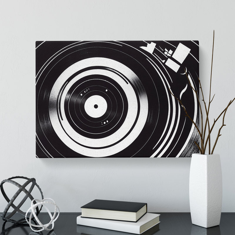 Masterful Vinyl Record Abstract - Wrapped Canvas