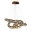 Bierly 4 - Modern LED Crystal Chandelier – Adjustable Stainless Steel Gold Ceiling Light with Rings-312396066