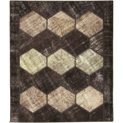 Tapis rétro patchwork turc