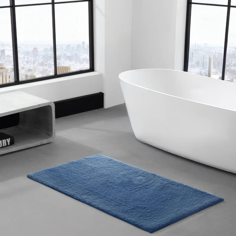 Tapis pour salle de bain Marshmallow, Rectangle - 40 po L x 24 po l, Marine
