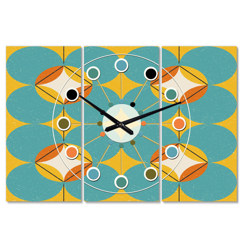 Horloge murale rétro surdimensionné Mid-Century