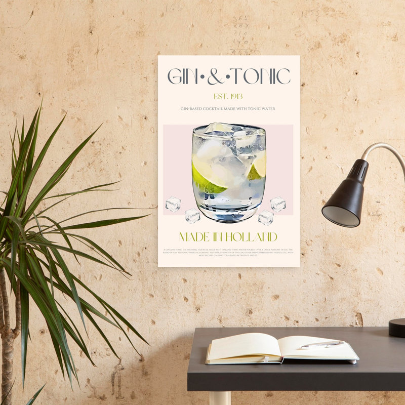 Classic Gin And Tonic by Nazma Khokhar - Wrapped Canvas Print, 60.96 cm H x 40.64 cm W
