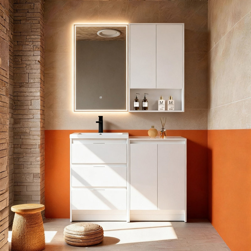 Ensemble de meuble-lavabo autoportant 48 "Cube