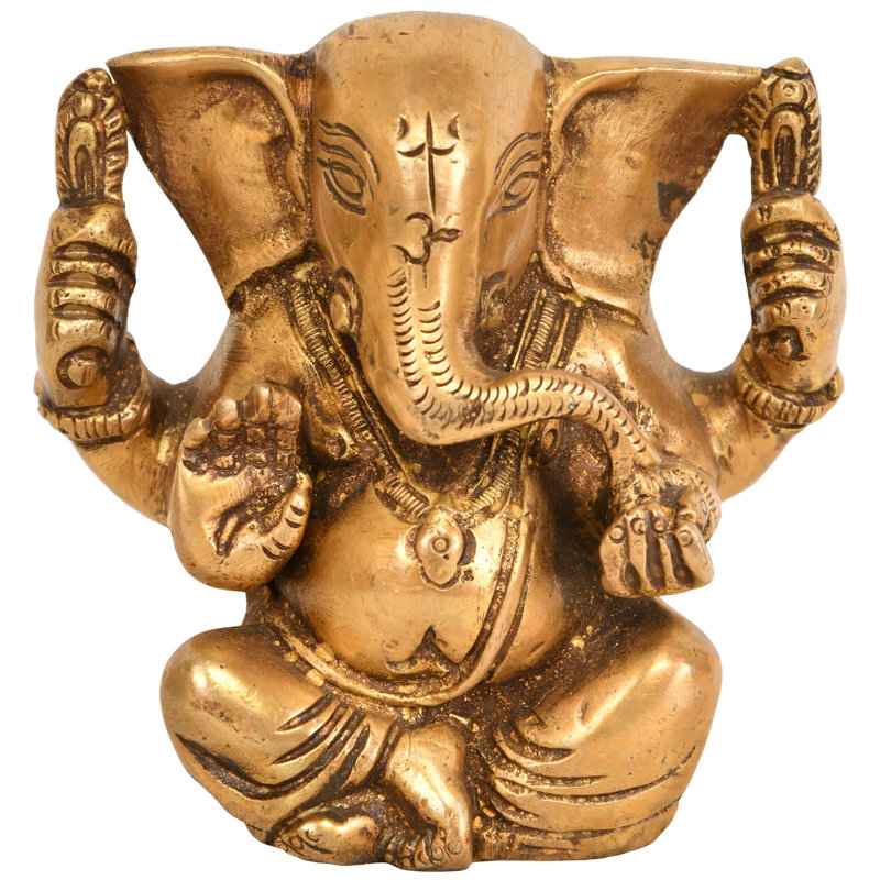 Ganesha mangeant Modaka, Or