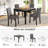 5-Piece Dining Table Set With 4 Chairs, Dining Table Set For 4 With Chairs, Wooden Dining Table Set For Kitchen, Dining Room, Light Grey & Black Two Tone