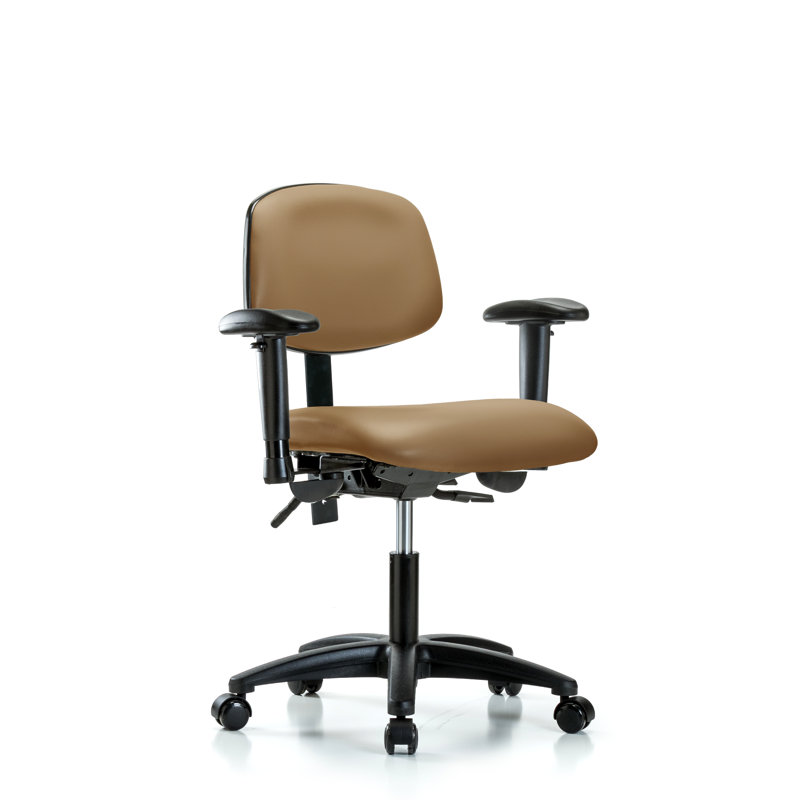 Chaise de travail Arwen, Taupe, Inclinaison comprise, Roulettes
