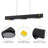 3-light Black Modern Aluminum Dimmable Led Pendant Light With Acrylic Shade