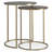 2-Piece Metal Nesting Table Set, Contemporary Round Side Tables, Fully Assembled