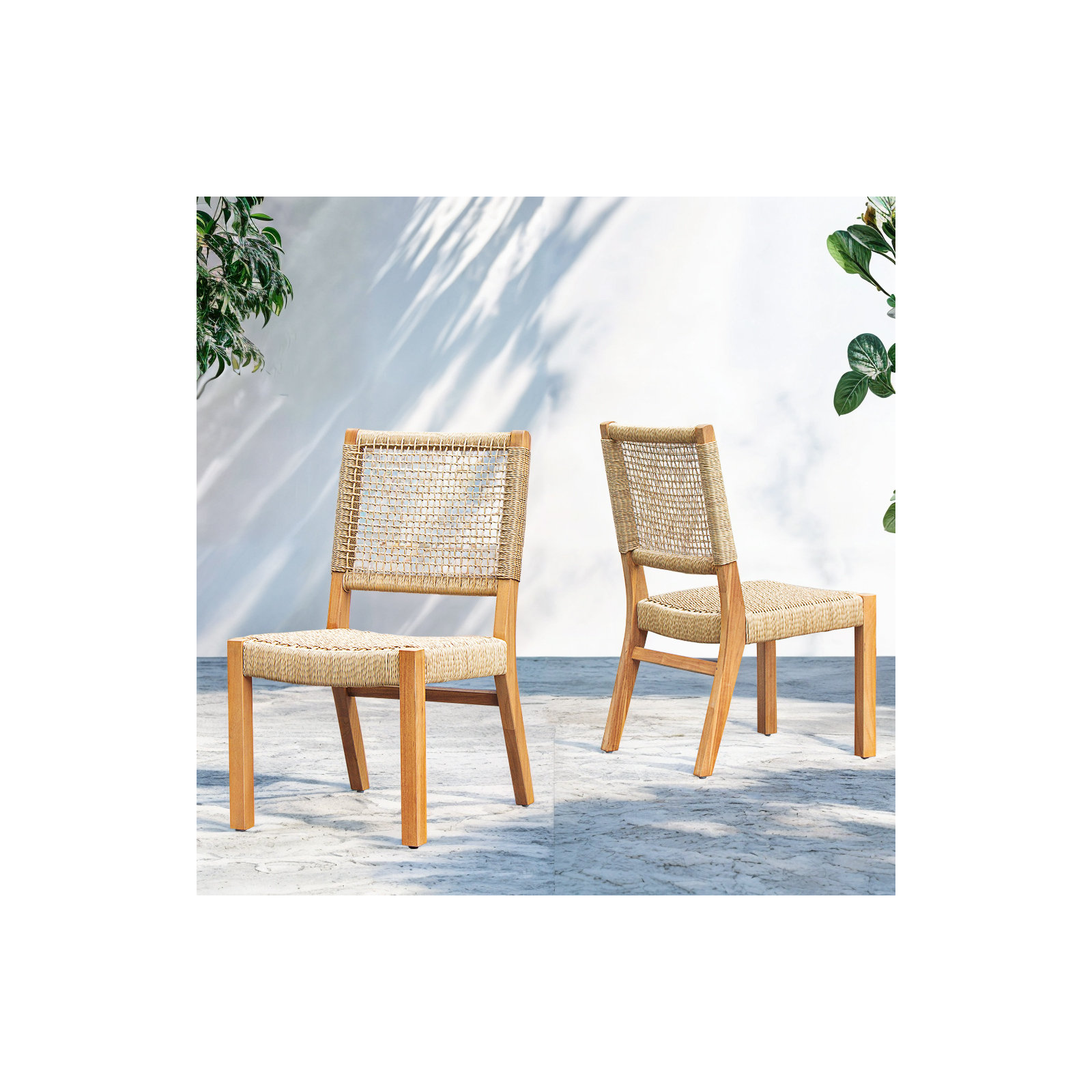 Vallejo Teak Stackable Outdoor Dining Side Chair