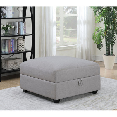 Repose-pieds avec rangement Austin Gray Square