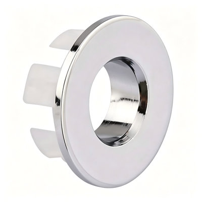 1.18 in. Sink Basin Trim Overflow Cover Brass Insert in Hole Round Caps