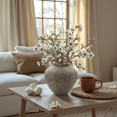 Round Terraccotta Table Vase