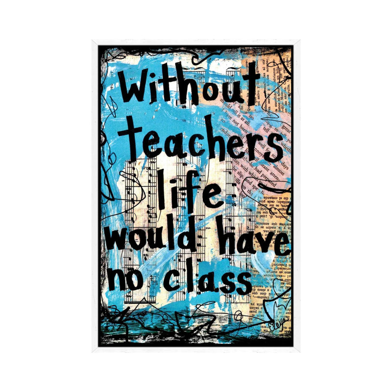 Teachers Class by Elexa Bancroft - Print on Canvas, 66.04 cm H x 45.72 cm W, White Framed