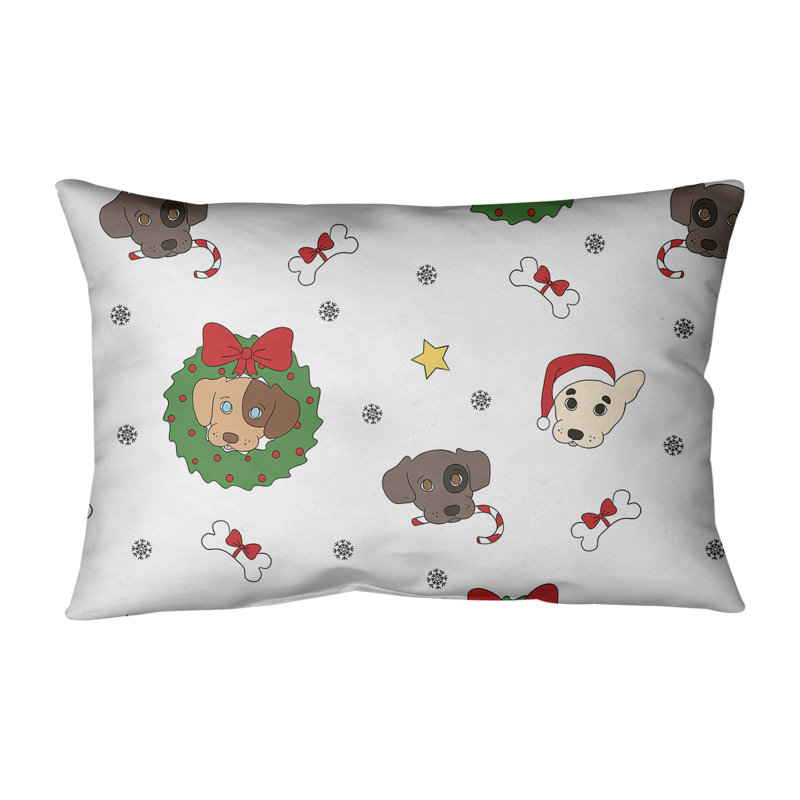 Coussin lombaire pour chiens de noël, Blanc