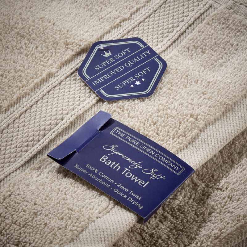 Luxury Zero Twist 100% Cotton Bath Sheet, Stone