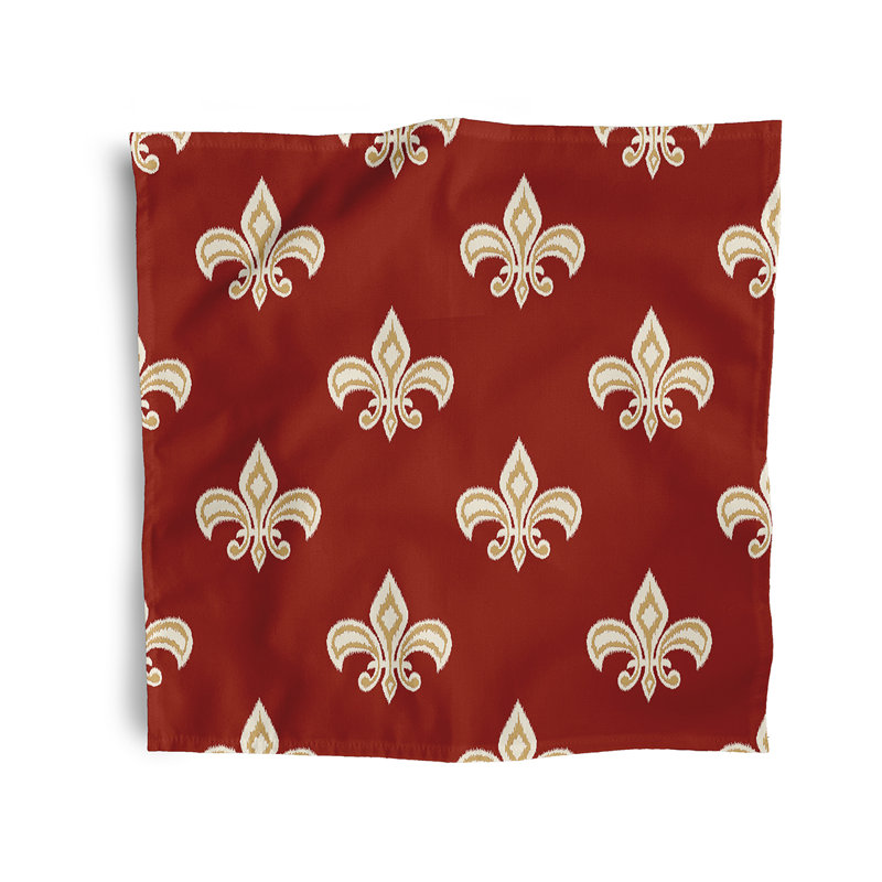 Chiketa Fleur de Lis Napkins, Red