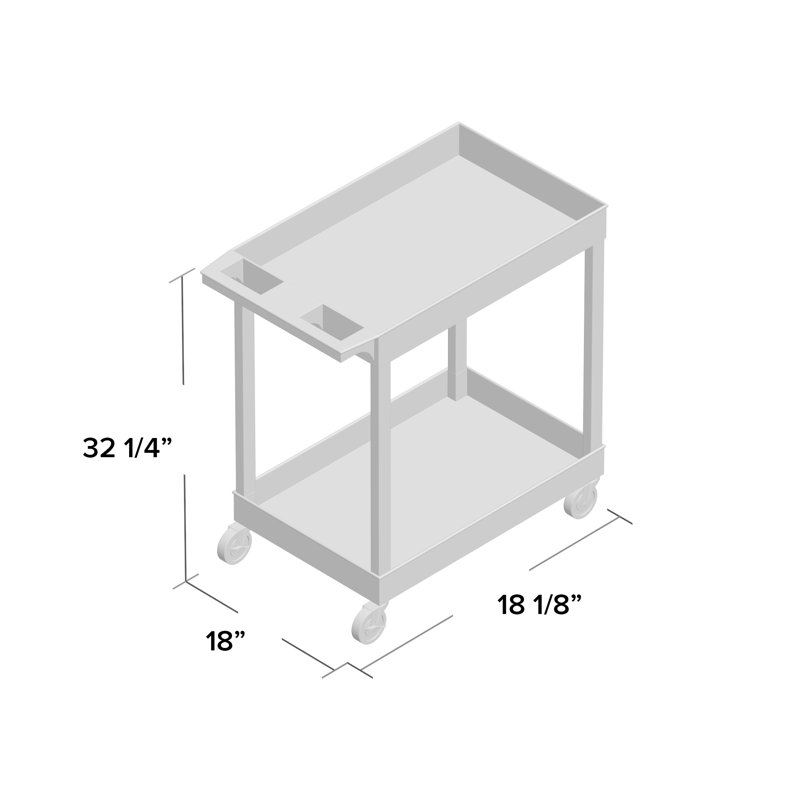 E Series Utility Cart, Gray