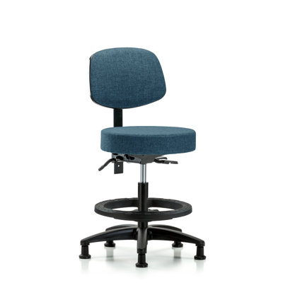 Sarah Backed Adjustable Height Ergonomic Lab Stool with Footrest